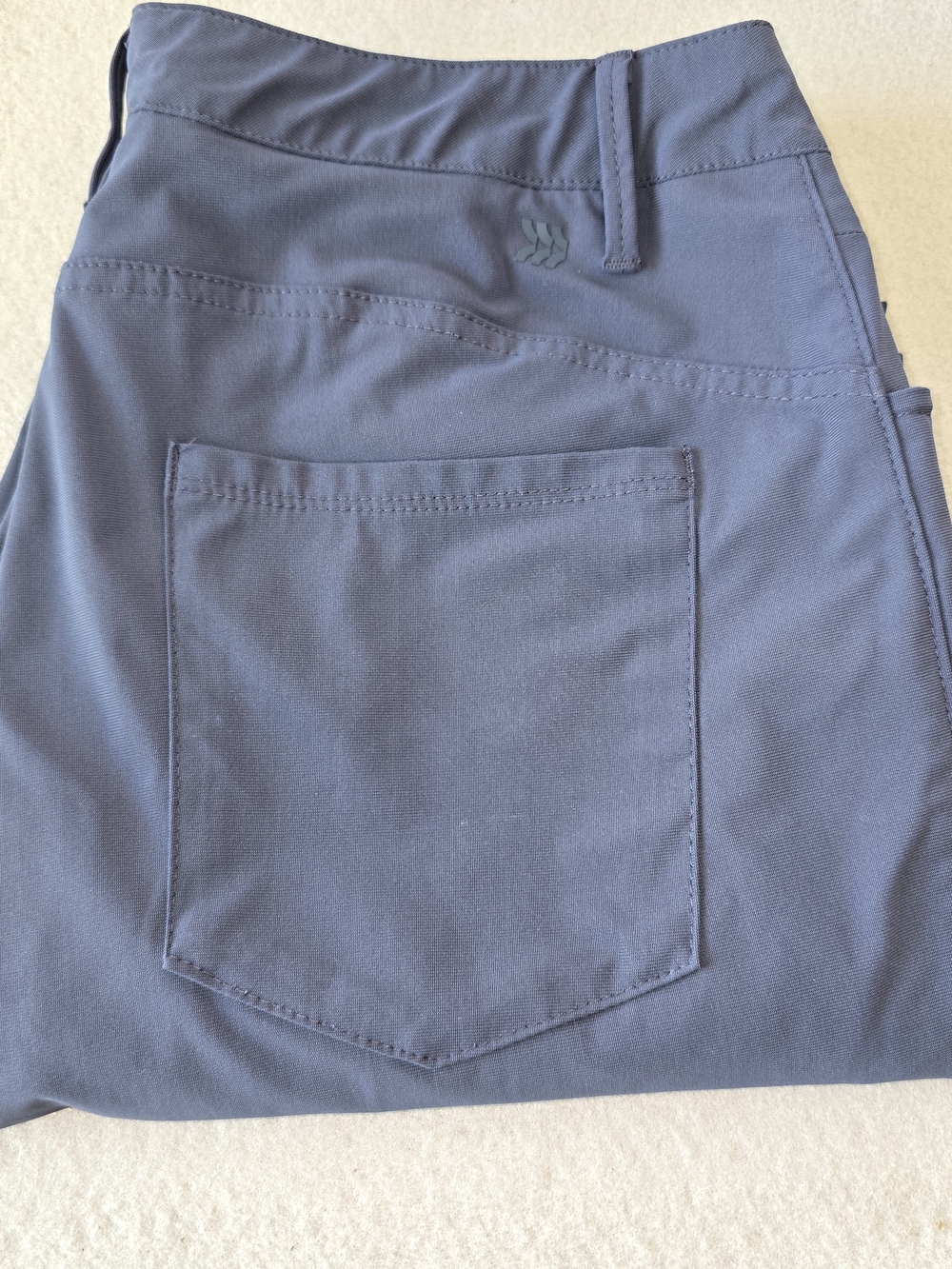 all in motion Men's Navy Flat-Front Performance Pants Golf Lightweight Sz 34x30